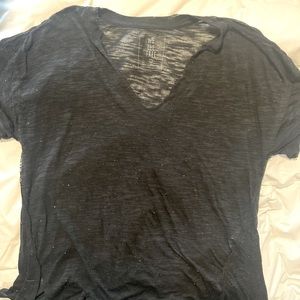Free people black flowy tee